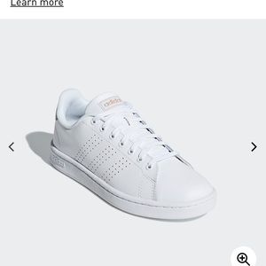 Adidas Advantage White Tennis Shoes, Size 7